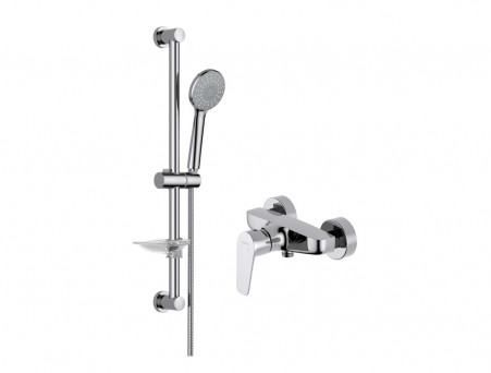 Душевой Комплект «Aquatek» Бетта: Душевой Гарнитур и Смеситель для Душа, Хром (AQ1132CR)