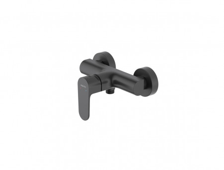 Душевой Комплект «Aquatek» Оберон: Душевой Гарнитур и Смеситель для Душа, Черный Матовый (AQ1332MB)