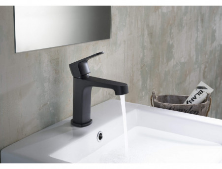 Комплект для Ванны и Душа «Aquatek» Оберон: Душевой Гарнитур, Смеситель для Ванны и Смеситель для Раковины, Черный Матовый (AQ1230MB)