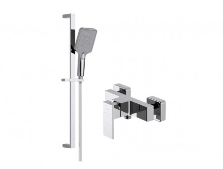 Душевой Комплект «Aquatek» Либра: Душевой Гарнитур и Смеситель для Душа, Хром (AQ1632CR)