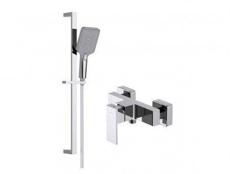 Душевой Комплект «Aquatek» Либра: Душевой Гарнитур и Смеситель для Душа, Хром (AQ1632CR)