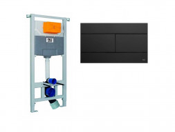 Инсталляция «Oli» Eco Mechanic, с Кнопкой Slim Чёрная Матовая (6018642)