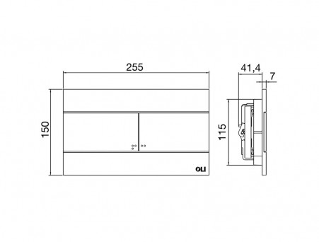 Инсталляция «Oli» Eco Mechanic, с Кнопкой Slim Чёрная Матовая (6018642)