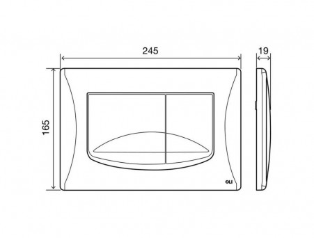 Панель Смыва «Oli» River Dual, Механическая, Хром Глянец (638504)