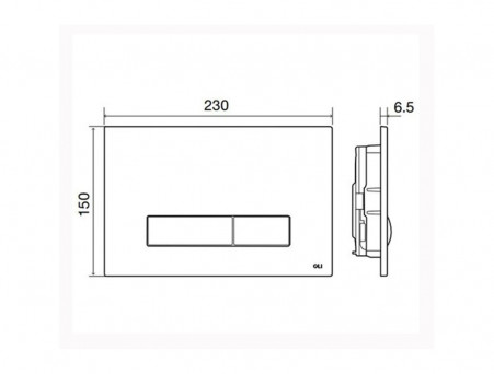 Панель Смыва «Oli» Glam Olipure, Механическая, Хром (139179/192905)