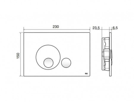 Панель Смыва «Oli» Globe, Механическая, Белая (152949)