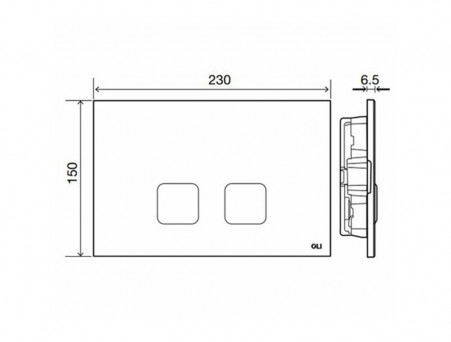 Панель Смыва «Oli» Plain, Механическая, Чёрная (070829)