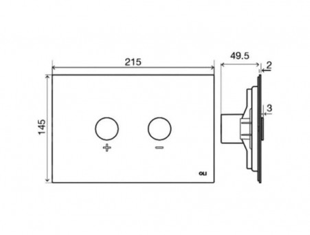 Панель Смыва «Oli» Blink, Пневматическая, Антивандальная, Хром (093399)