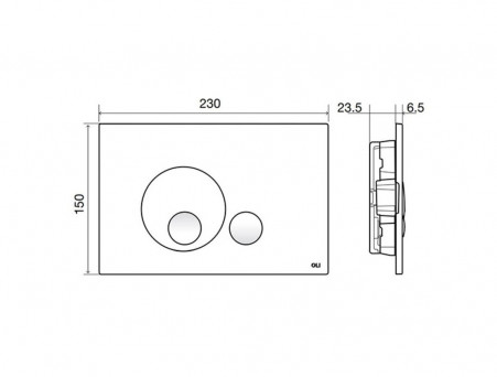 Панель Смыва «Oli» Globe, Механическая, Хром Глянец (152950)