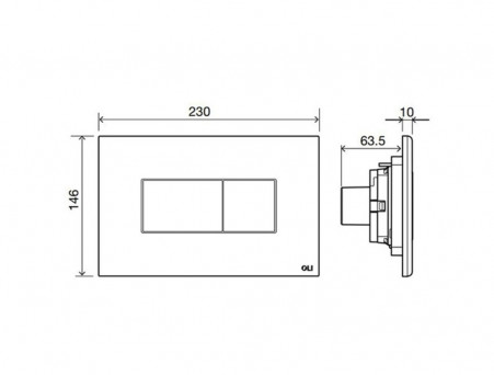 Панель Смыва «Oli» Karisma, Пневматическая, Хром Глянец (641004)