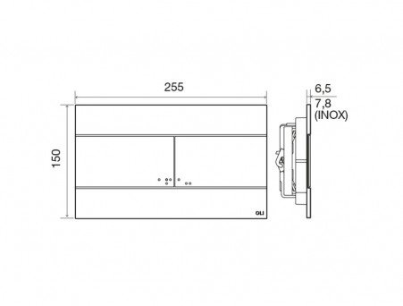 Панель Смыва «Oli» Slim, Механическая, Хром Матовый (659046)