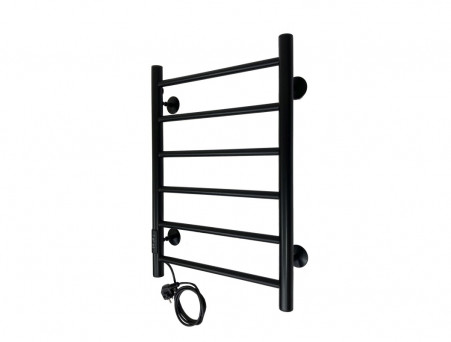 Полотенцесушитель Электрический «Санприз» Аврора Лесенка, П6, 60x40, Черный (11093)