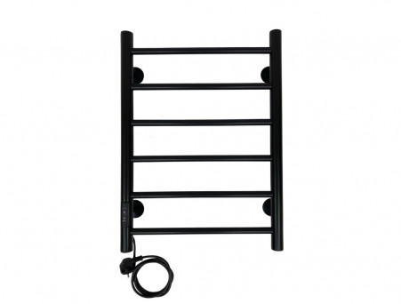 Полотенцесушитель Электрический «Санприз» Аврора Лесенка, П6, 60x40, Черный (11093)