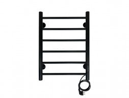 Полотенцесушитель Электрический «Санприз» Аврора Лесенка, П6, 60x40, Черный Матовый (11157)