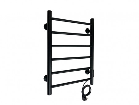 Полотенцесушитель Электрический «Санприз» Аврора Лесенка, П6, 60x40, Черный Матовый (11157)