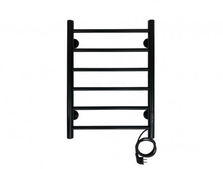 Полотенцесушитель Электрический «Санприз» Аврора Лесенка, П6, 60x40, Черный Матовый (11157)