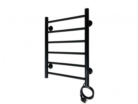 Полотенцесушитель Электрический «Санприз» Аврора Лесенка, П6, 60x40, Черный Матовый (11157)