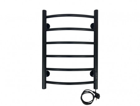 Полотенцесушитель Электрический «Санприз» Классик Лесенка, П4, 50x40, Черный Матовый (11196)