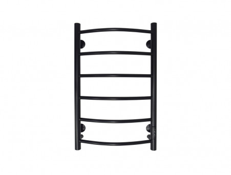Полотенцесушитель Электрический «Санприз» Классик Лесенка, П6, 70x40, Черный Матовый (11197)