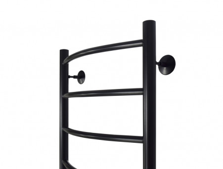 Полотенцесушитель Электрический «Санприз» Классик Лесенка, П6, 70x40, Черный Матовый (11197)