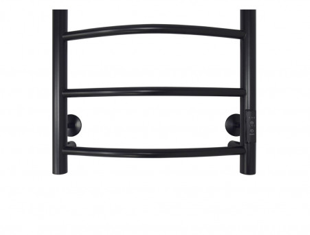 Полотенцесушитель Электрический «Санприз» Классик Лесенка, П6, 70x40, Черный Матовый (11197)