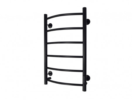 Полотенцесушитель Электрический «Санприз» Классик Лесенка, П6, 70x40, Черный Матовый (11197)