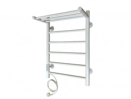 Полотенцесушитель Электрический «Санприз» Аврора Лесенка, П6, с Полкой, 60x40, Белый (11099)