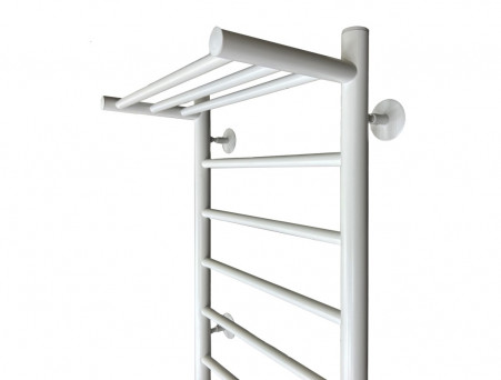 Полотенцесушитель Электрический «Санприз» Аврора Лесенка, П6, с Полкой, 60x40, Белый (11099)