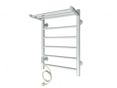 Полотенцесушитель Электрический «Санприз» Аврора Лесенка, П6, с Полкой, 60x40, Белый (11099)