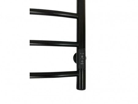 Полотенцесушитель Электрический «Санприз» Классик Лесенка, П6, с Полкой, 60x40, Черный (11198)