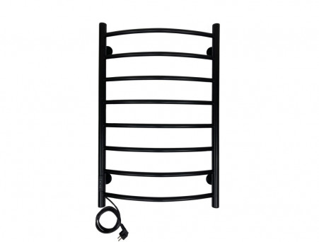 Полотенцесушитель Электрический «Санприз» Классик Лесенка, П8, 80x50, Черный (11085)