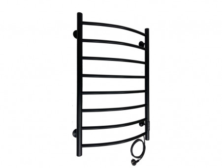 Полотенцесушитель Электрический «Санприз» Классик Лесенка, П8, 80x50, Черный (11086)