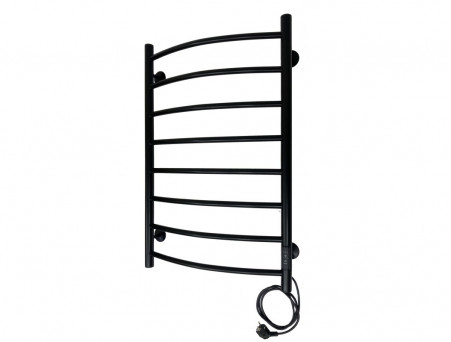 Полотенцесушитель Электрический «Санприз» Классик Лесенка, П8, 80x50, Черный (11086)