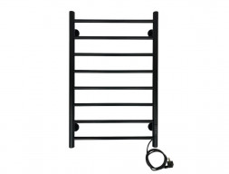 Полотенцесушитель Электрический «Санприз» Аврора Лесенка, П8, 80x50, Черный Матовый (11194)