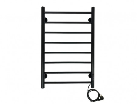 Полотенцесушитель Электрический «Санприз» Аврора Лесенка, П8, 80x50, Черный Матовый (11194)