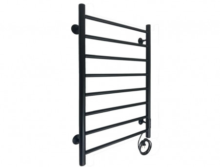 Полотенцесушитель Электрический «Санприз» Аврора Лесенка, П8, 80x50, Черный Матовый (11194)