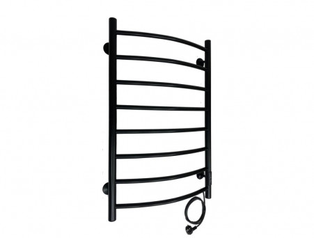 Полотенцесушитель Электрический «Санприз» Классик Лесенка, П8, 80x50, Черный Матовый (11199)