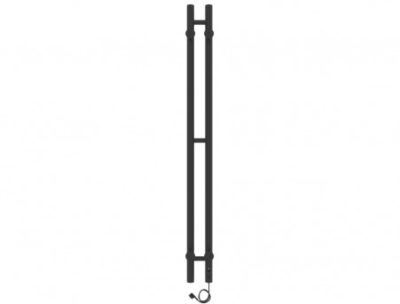 Полотенцесушитель Электрический «Laris» Прайм Лесенка, П3, 120x8, Черный Муар (73207634)