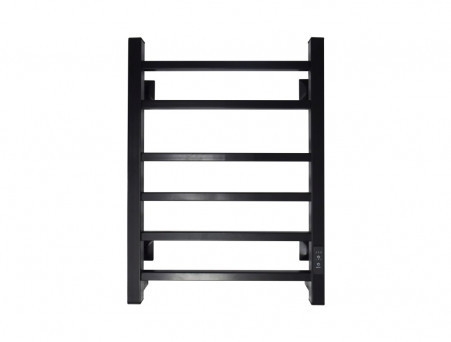 Полотенцесушитель Электрический «Санприз» Квадро Лесенка, П6, 60x40, Черный (11135)
