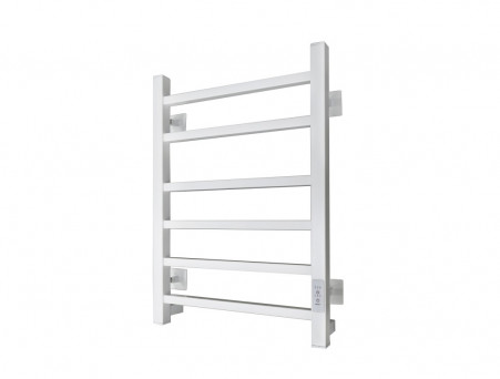 Полотенцесушитель Электрический «Санприз» Квадро Лесенка, П6, 60x40, Белый (11134)