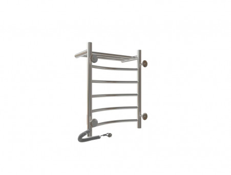 Полотенцесушитель Электрический «Санприз» Классик Лесенка, П6, с Полкой, 60x45, Хром (11175)