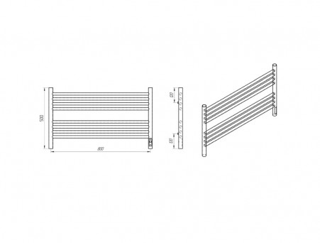 Полотенцесушитель Электрический «Laris» Оливия Лесенка, П8, 50x80, Белый Муар (73207627)