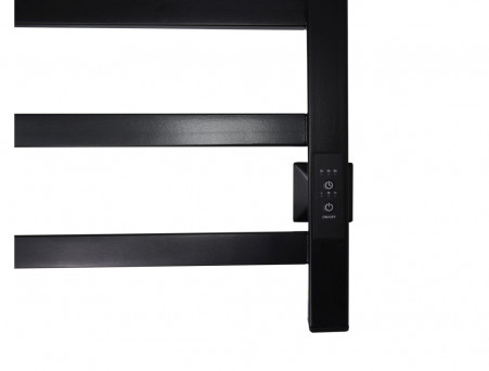 Полотенцесушитель Электрический «Санприз» Контур Лесенка, П8, 80x30, Черный (11147)