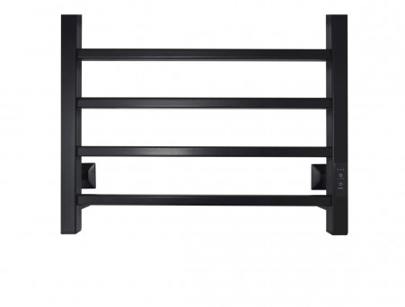 Полотенцесушитель Электрический «Санприз» Квадро Лесенка, П8, 80x50, Черный Матовый (11141)