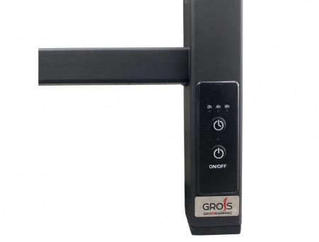 Полотенцесушитель Электрический «Grois» Alex Лесенка, П8, 80x50, Черный (GR102 50х80 П8 9005 U)