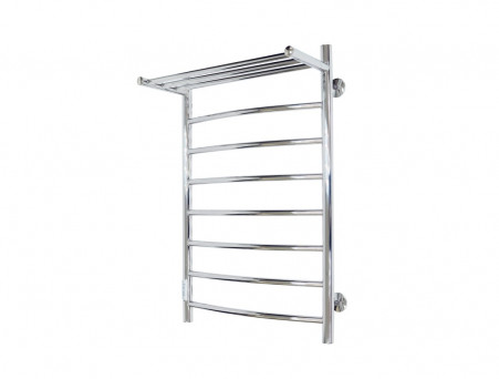 Полотенцесушитель Электрический «Санприз» Классик Лесенка, П8, с Полкой, 80x50, Хром (11040)