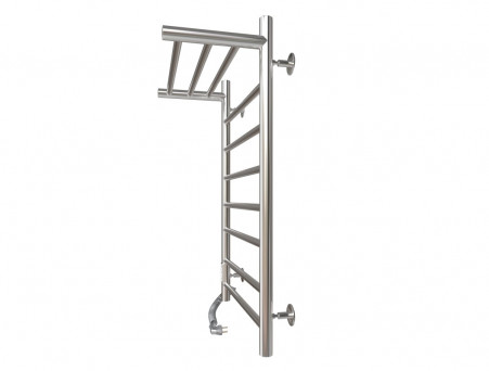 Полотенцесушитель Электрический «Санприз» Аврора Лесенка, П8, с Полкой, 80x50, Хром (11122)