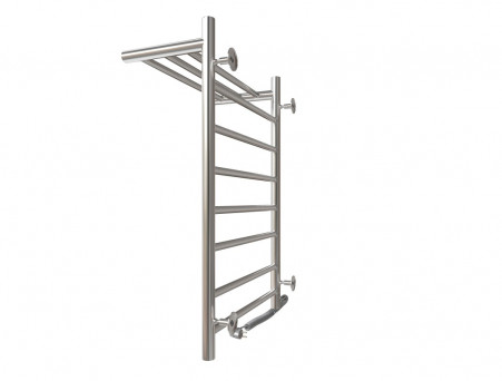 Полотенцесушитель Электрический «Санприз» Аврора Лесенка, П8, с Полкой, 80x50, Хром (11122)