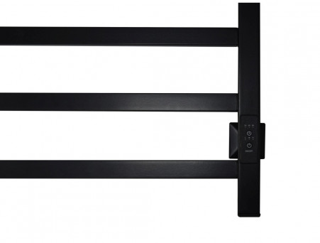 Полотенцесушитель Электрический «Санприз» Контур Лесенка, П10, 100x50, Черный (11153)