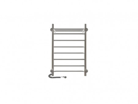 Полотенцесушитель Электрический «Санприз» Евромикс Лесенка, П8, с Полкой, 80x50, Хром (11169)